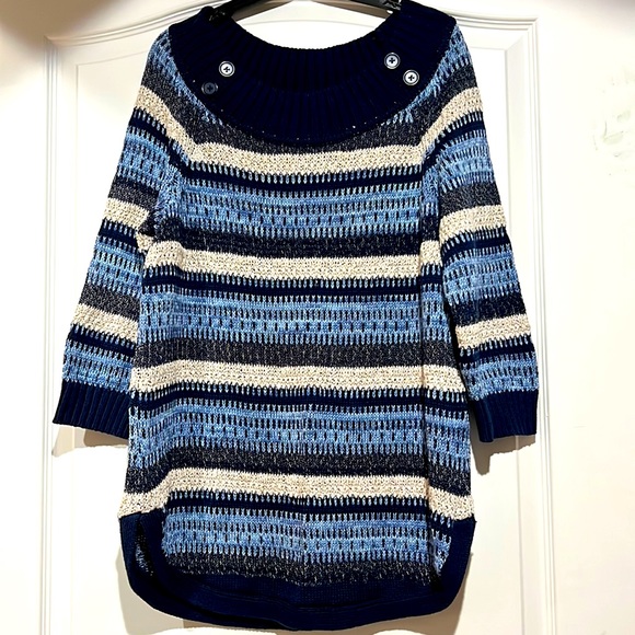 Blue striped lightweight sweater - Picture 1 of 2